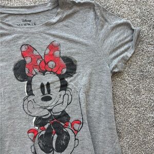 Disney Minnie Mouse Grey and Red Women’s Tee